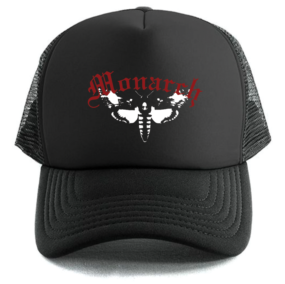 Crimson Red Monarch Trucker Hat